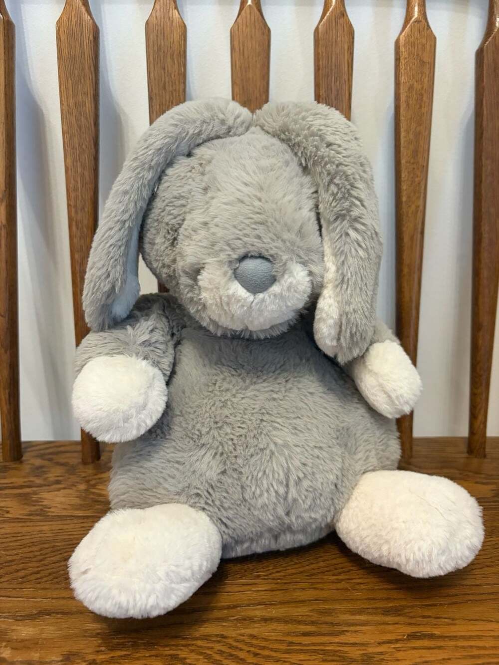 HomeGoods Gray Bunny Rabbit Plush Stuffed Animal with Weighted Wheat Insert